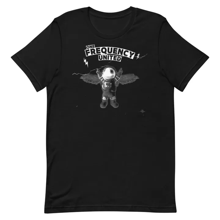 One Frequency United White Ink Logo Tee, view 2