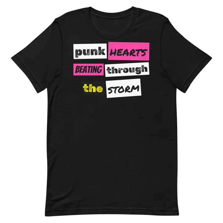 Punk Hearts Beating Through the Storm Lyric Tee, view 2